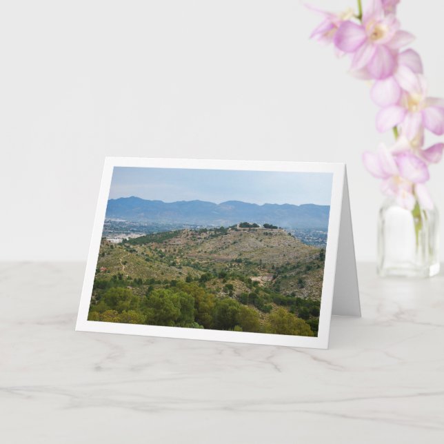 Cartão Vistas desde Lliria, Valência, Espanha (Orquídea)