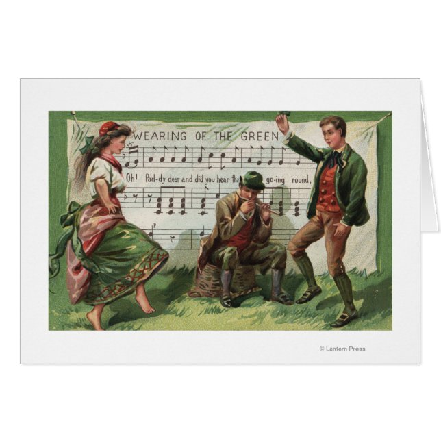 Cartão Visto da Sheetmusic verde (Frente Horizontal)