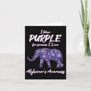 Cartão Visto Roxo Para Alguém Que Eu Amo Alzheimerheimer 