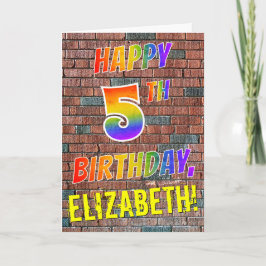 Cartão Visual inspirado em grafite Olhe FELIZ ANIVERSÁRIO