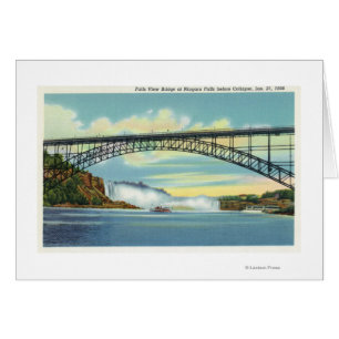 Cartão Visualização de Falls View Bridge antes do Colapso
