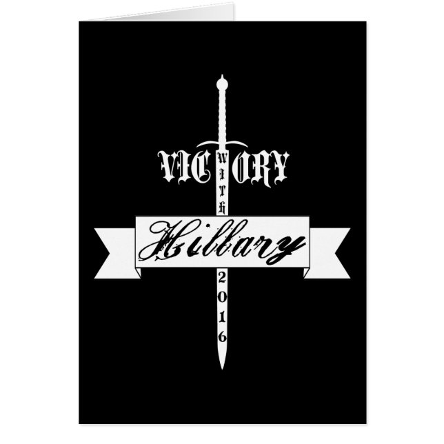 Cartão Vitória com Hillary - 2016 (Frente)