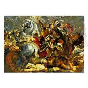 Cartão Vitória e morte do cônsul Decius Mus no