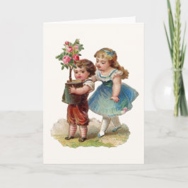 Cartão vitoriano de saudação do Dia de as mães.