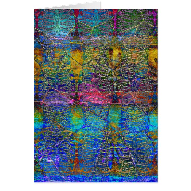 Cartão Vitral abstrato artístico bonito (Frente)