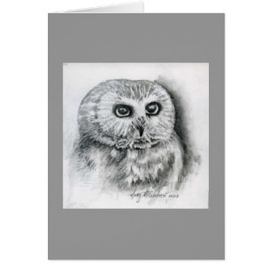Cartão "Viu para whet a coruja "