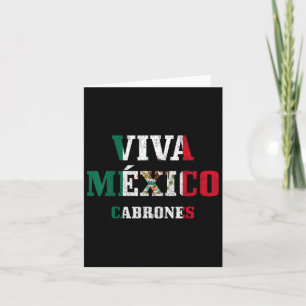 Cartão Viva Mexico Cabrones Funny Cinco De Mayo Mexicano 