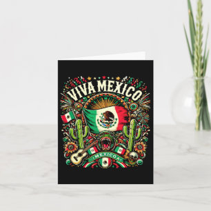 Cartão Viva México Dia da Independência Bandeira Mexicana