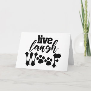 Cartão Viva Ria Mãe de Cachorro Woof Design para Todo Ama