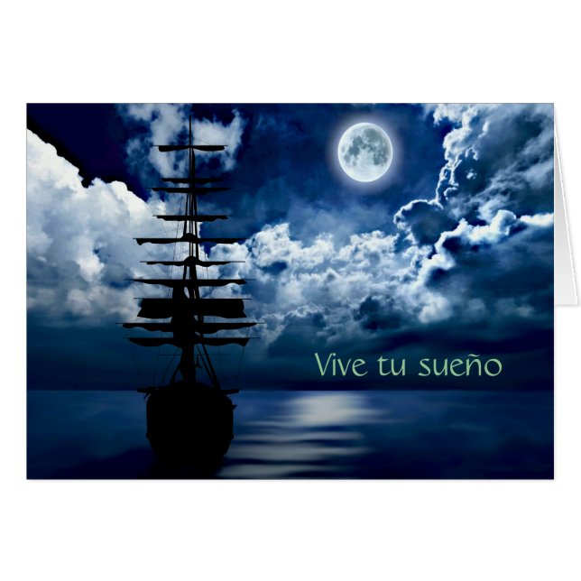 Cartão Vive tu sueño Grusskarte (Frente Horizontal)