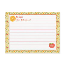 Cartão vivo saudável da receita