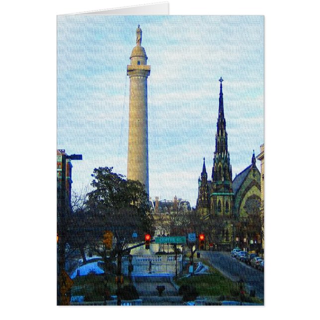 Cartão Vizinhança Histórica do Monumento de Washington (Frente)