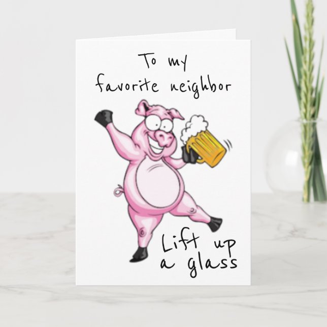 CARTÃO **VIZINHO** PRONTO PARA CELEBRAR **CARTÃO DE ANIVE (Frente)