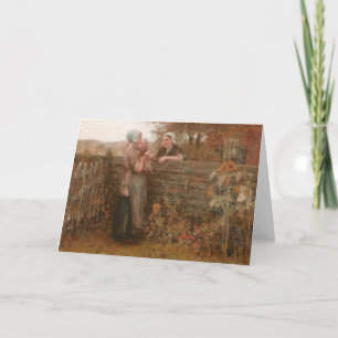 Cartão Vizinhos visitando a cerca