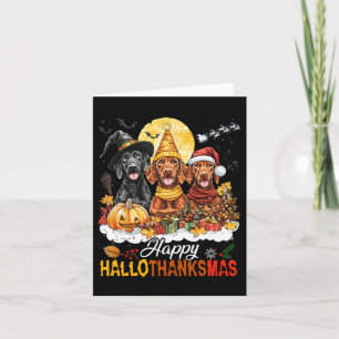 Cartão Vizsla Dog Halloween Christmas Happy Hallothanksma