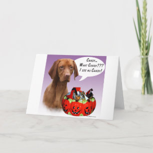 Cartão Vizsla Halloween Candy
