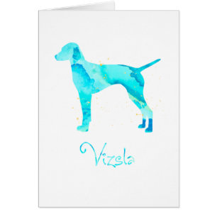 Cartão Vizsla Watercolor Design