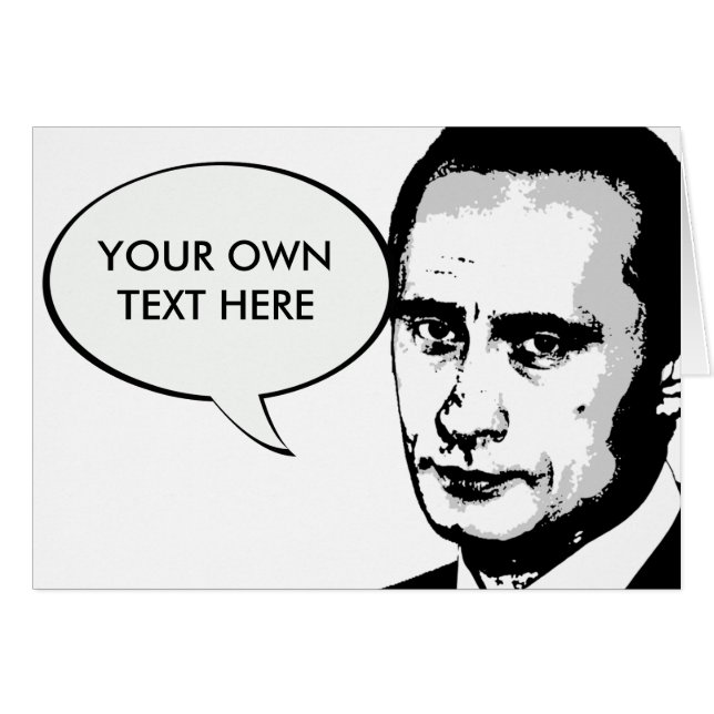 Cartão Vladimir Putin (Frente Horizontal)