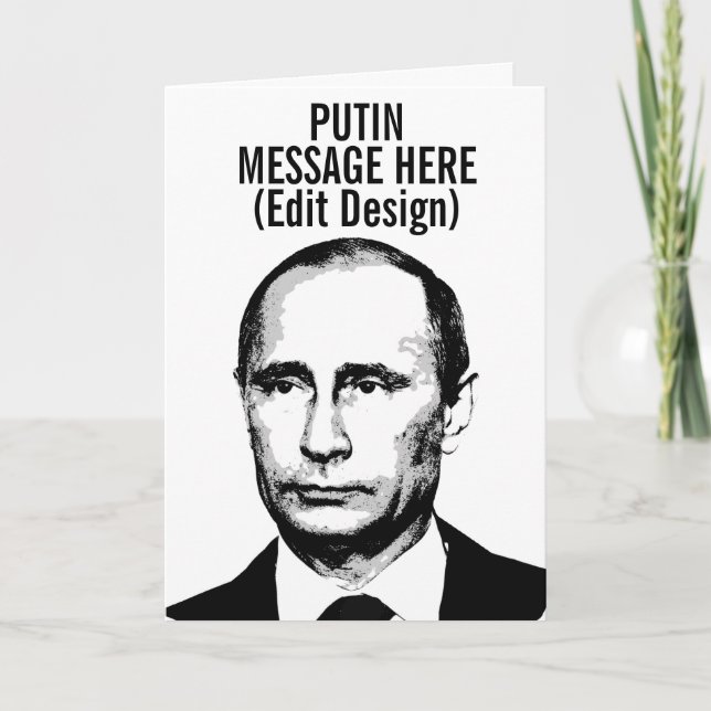 CARTÃO VLADIMIR PUTIN PERSONALIZADO (Frente)