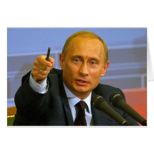 Cartão Vladimir Putin quer dar um biscoito a esse homem!