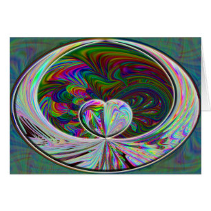 Cartão voado do coração