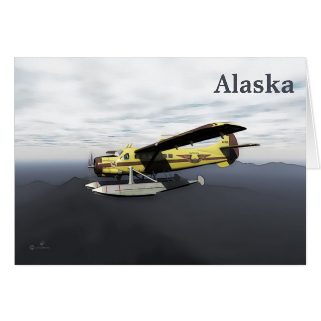 Cartão Voando Moose Aviation de Havilland DH3-C Otter (Frente Horizontal)