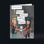 Cartão Vocalist Music Humor Funny Pun Birthday Card<br><div class="desc">This punny music humor birthday card features an excited Band Manager letting a musician know that he found a new female vocalist for the band. Instead, the Band Manager hands the musician a Set List singing the songs on its list! Yes, a list who is very vocal indeed. The Set...</div>