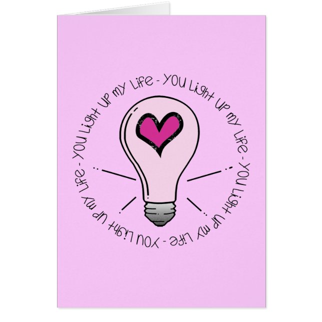 Cartão Você Acende Minha Vida (Frente)