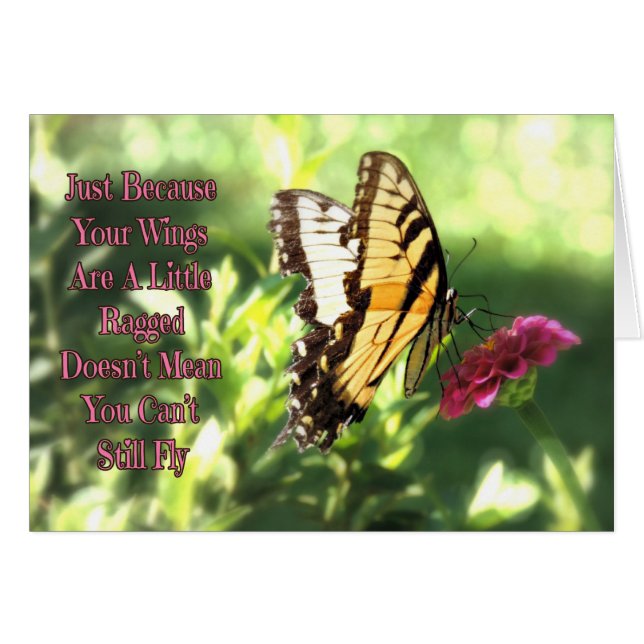 Cartão Você ainda pode voar Tigre Swallowtail Butterfly 5 (Frente Horizontal)