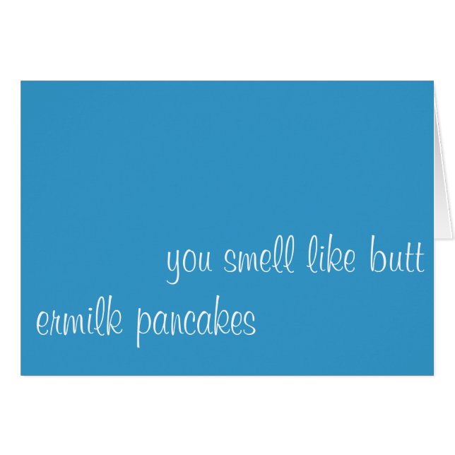 Cartão você cheira como o bumbum (Frente Horizontal)