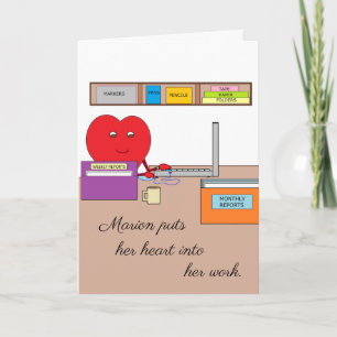Cartão Você Coloca Seu Coração No Seu Trabalho: Vazio