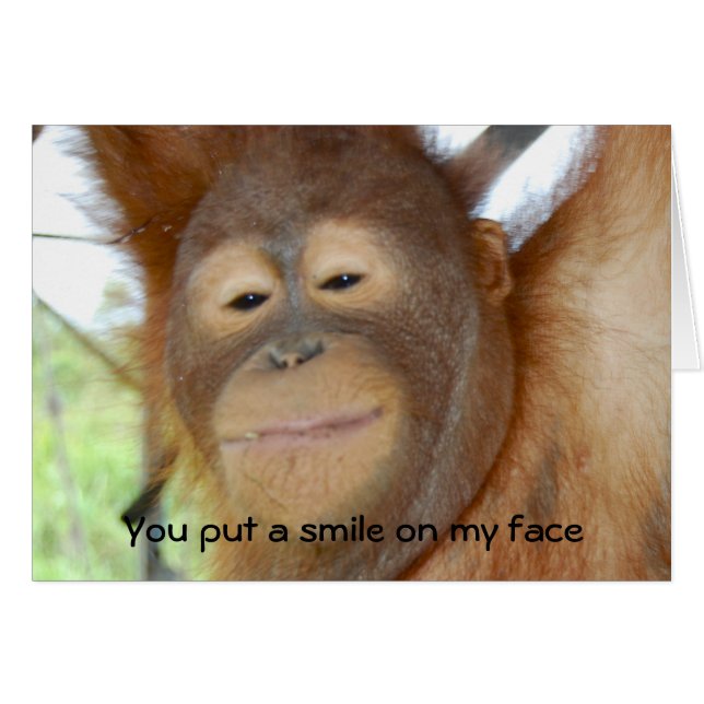 Cartão Você colocou um sorriso na minha cara (Frente Horizontal)