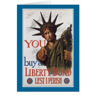 Cartão Você comprar uma Liberty Bond para eu não perece
