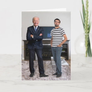 Cartão Você Conheceu o Presidente Joe Biden   Adicione su