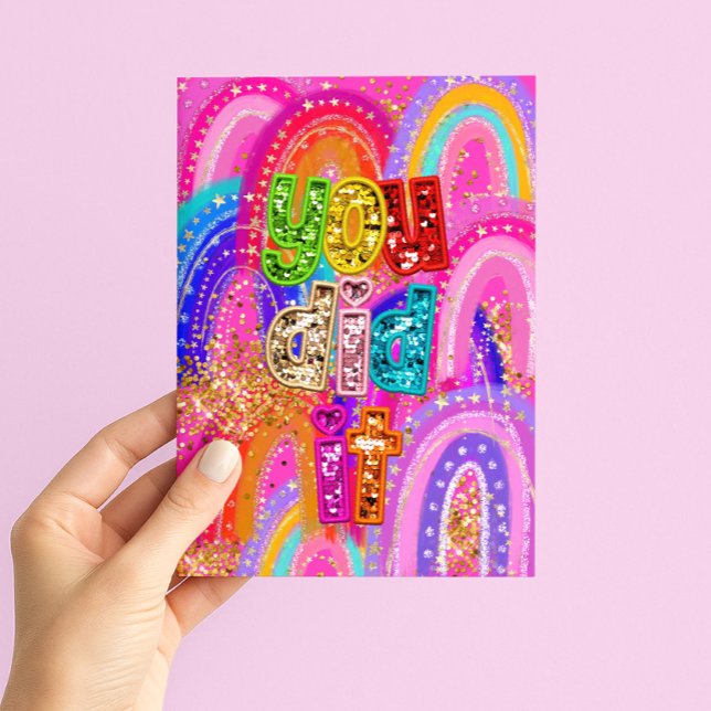 Cartão Você Conseguiu Parabéns (Criador carregado)