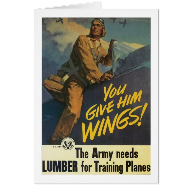 Cartão Você dá-lhe as asas! (Frente)