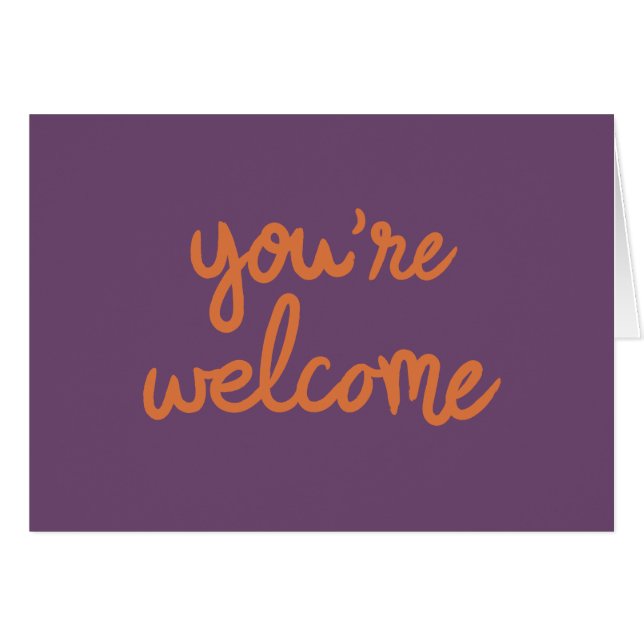 Cartão Você é bem-vindo! (Frente Horizontal)