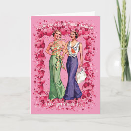 Cartão Você é como meu carregador de celular Namorados LG