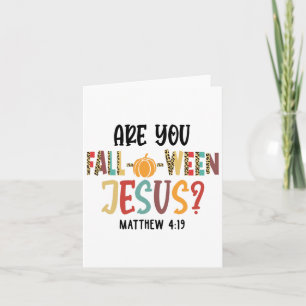 Cartão Você é cristão de Jesus Engraçado Pumpkin?