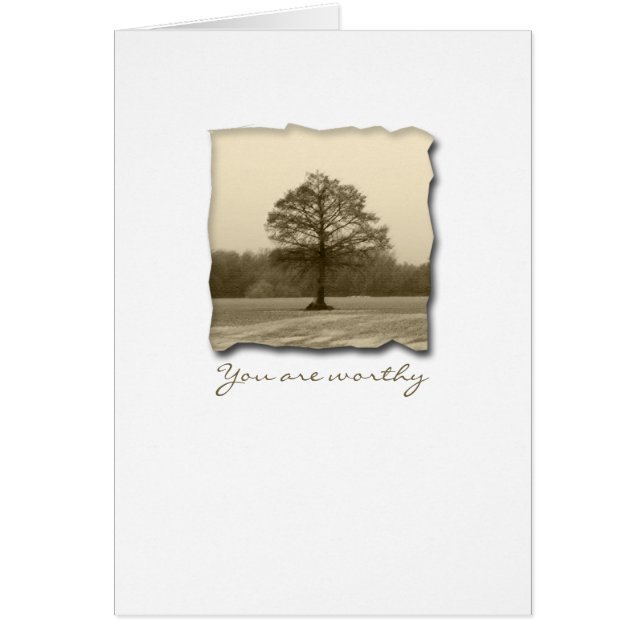 Cartão Você é digno (Frente)