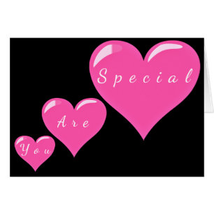 Cartão Você É Especial - Corações Rosa - Amor