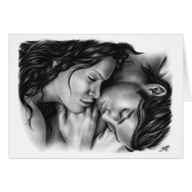 Cartão Você e eu cardamos (Frente Horizontal)