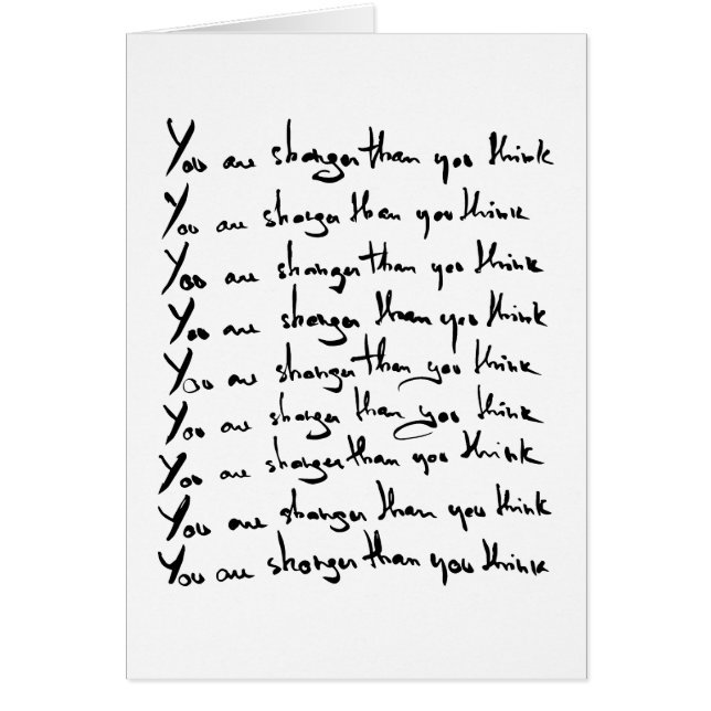 Cartão Você é mais forte do que pensa! (Frente)