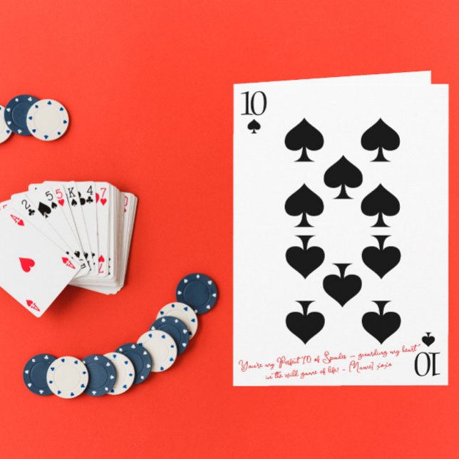 Cartão Você é meu dez perfeito  Valentina de espadas (Criador carregado)