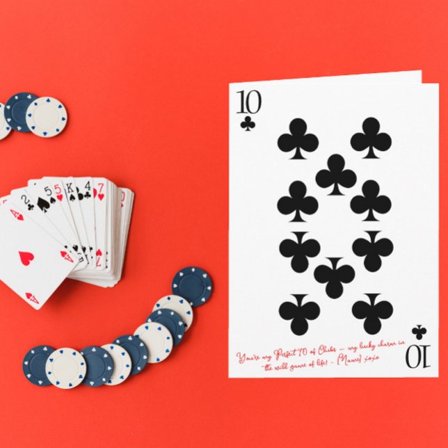 Cartão Você é meu dez perfeito Valentino de paus (Criador carregado)