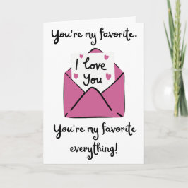 Cartão Você É Meu Favorito Tudo Dobrado