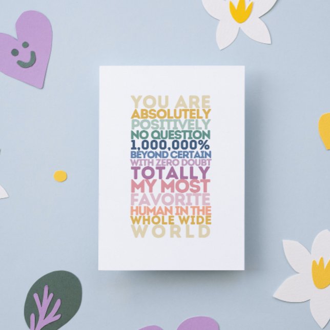 Cartão Você É Meu Homem Favorito (You are my favorite human!)