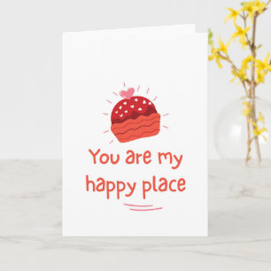 Cartão Você É Meu Lugar Feliz Citação de Amor Romântico