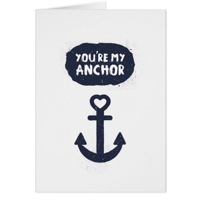 Cartão Você é minha âncora (Frente)