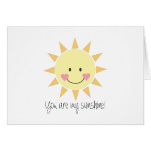 Cartão Você é minha luz do sol!